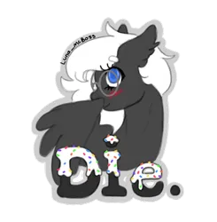 Size: 369x377 | Tagged: safe, artist:luna_mcboss, derpibooru import, oc, oc:double stuff, pegasus, pony, blue eyes, blushing, bust, colored, cute, feathered wings, female, flat colors, folded wings, glasses, gray coat, image, letter, outline, pegasus oc, png, pony oc, simple background, solo, solo female, transparent background, white mane, wings