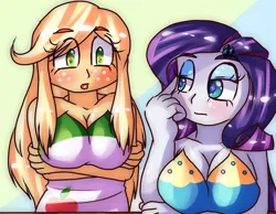 Size: 1315x1023 | Tagged: safe, artist:araiiara123, derpibooru import, applejack, rarity, equestria girls, female, image, jpeg, lesbian, rarijack, shipping