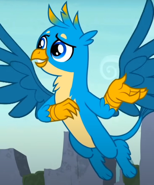 Size: 611x735 | Tagged: safe, derpibooru import, screencap, gallus, gryphon, uprooted, cropped, image, male, png, solo, spread wings, wings