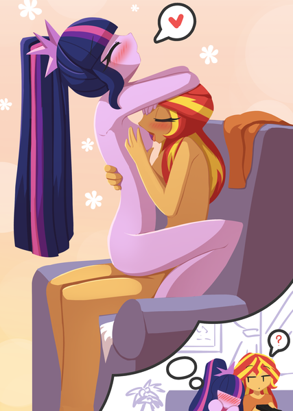 Size: 2150x3024 | Tagged: questionable, artist:howxu, sci-twi, sunset shimmer, twilight sparkle, human, equestria girls, female, image, lesbian, png, scitwishimmer, shipping, sunsetsparkle