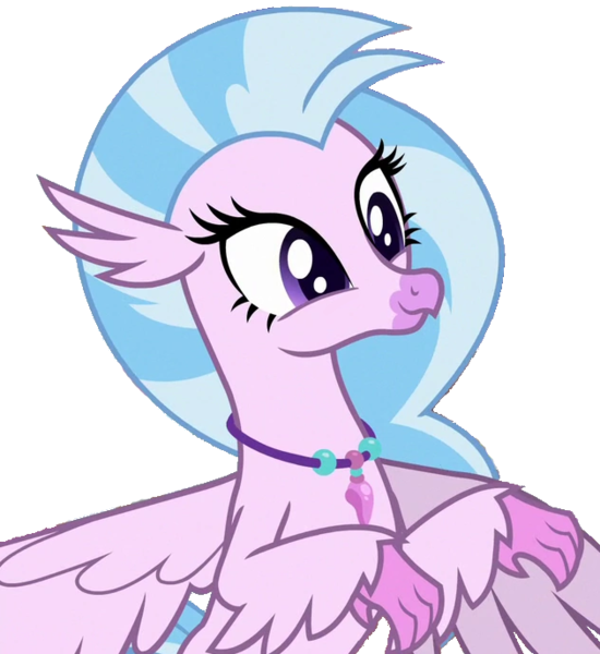 Size: 630x687 | Tagged: safe, derpibooru import, silverstream, classical hippogriff, hippogriff, pony, school daze, cute, diastreamies, female, flying, happy, image, jewelry, looking right, mare, necklace, pink skin, png, simple background, solo, transparent background