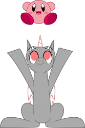 Size: 1570x2370 | Tagged: safe, artist:emc-blingds, derpibooru import, oc, alicorn, pony, alicorn oc, base, duo, horn, image, kirby, kirby (series), png, simple background, smiling, transparent background, wings