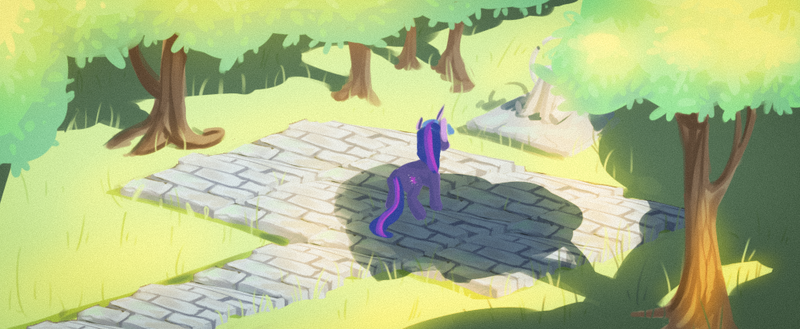 Size: 1011x416 | Tagged: safe, artist:hakunichiya, derpibooru import, twilight sparkle, image, lineless, png, solo, tree