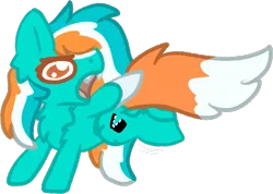 Size: 1161x828 | Tagged: safe, artist:michini, derpibooru import, oc, unofficial characters only, pegasus, image, png, screaming, silly, simple background, solo, transparent background