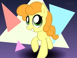 Size: 1600x1200 | Tagged: safe, artist:greenhoof, derpibooru import, carrot top, golden harvest, earth pony, pony, female, happy, image, mare, png, solo, triangle, vector