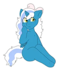 Size: 683x820 | Tagged: safe, artist:cute-little-star97, derpibooru import, oc, oc:fleurbelle, alicorn, anthro, pony, alicorn oc, bow, female, hair bow, horn, image, mare, png, simple background, sitting, solo, transparent background, wingding eyes, wings, yellow eyes