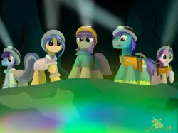 Size: 2732x2048 | Tagged: safe, artist:lordshrekzilla20, derpibooru import, maud pie, earth pony, unicorn, fanfic:a king to a god, fanfic art, helmet, image, jpeg, miner, pickaxe, wormhole