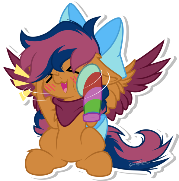 Size: 1197x1211 | Tagged: safe, artist:sherathoz, derpibooru import, oc, oc:solar comet, pegasus, blushing, commission, image, male, png, sitting, solo, squee