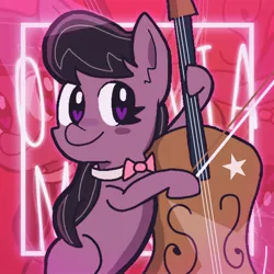 Size: 2048x2048 | Tagged: safe, artist:gobrosstar, derpibooru import, octavia melody, earth pony, pony, blushing, bow (instrument), cello, image, jpeg, looking at you, musical instrument, smiling, solo