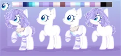 Size: 3575x1678 | Tagged: safe, artist:arina-gremyako, derpibooru import, oc, unofficial characters only, cat, cat pony, original species, pony, clothes, ear fluff, eyelashes, female, image, looking up, mare, png, raised hoof, reference sheet, scarf, smiling