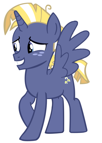 Size: 1002x1395 | Tagged: safe, artist:kyoshithebrony, derpibooru import, star tracker, pony, cute, happy, image, male, png, simple background, smiling, solo, species swap, stallion, trackerbetes, transparent background