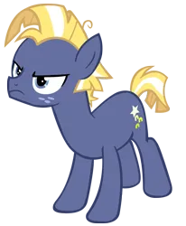 Size: 1050x1272 | Tagged: safe, artist:kyoshithebrony, derpibooru import, star tracker, earth pony, pony, angry, cute, frown, image, madorable, male, narrowed eyes, png, simple background, solo, stallion, trackerbetes, transparent background, vector