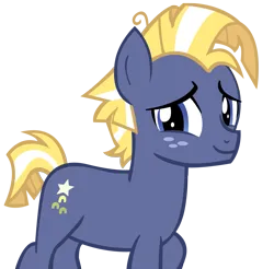 Size: 1139x1121 | Tagged: safe, artist:kyoshithebrony, derpibooru import, star tracker, earth pony, pony, cute, happy, image, looking at you, male, png, simple background, smiling, solo, stallion, trackerbetes, transparent background, vector