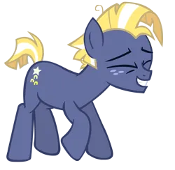 Size: 1259x1227 | Tagged: safe, artist:kyoshithebrony, derpibooru import, star tracker, earth pony, pony, cute, eyes closed, image, male, png, simple background, smiling, solo, stallion, trackerbetes, transparent background, vector