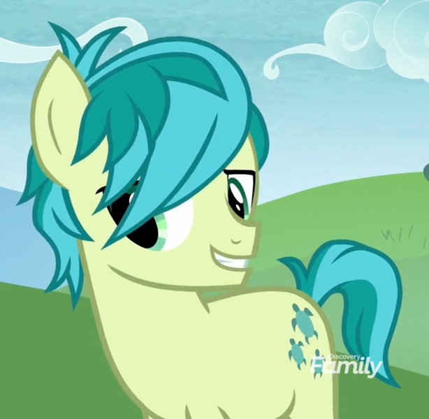 Size: 887x867 | Tagged: safe, derpibooru import, screencap, sandbar, earth pony, pony, non-compete clause, cropped, cute, hair over one eye, image, png, sandabetes, solo