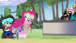 Size: 426x240 | Tagged: safe, artist:awesome toon, derpibooru import, pinkie pie, twilight sparkle, twilight sparkle (alicorn), alicorn, dog, earth pony, human, pony, rabbit, abuse, adventure time, angry, animal, animated, bag, bandage, beam, bomb, boom, boyfriend, bun-bun, castle of the royal pony sisters, clothes, corrupted, crying, ducking, dusk till dawn, error, eyes closed, falling, female, finn the human, flying, friday night funkin', giggling, girlfriend, glitch, goggles, grin, gun, hair bun, horn, image, iris out, jake the dog, jumping, looking back, lying down, magic, male, mare, microphone, moon, nervous, nervous grin, night, one eye closed, ouch, pibby, pinkiebuse, pony ride, prone, raised hoof, riding a pony, sad, saddle bag, scared, scarf, screaming, shocked, shrunken pupils, smiling, socks, sound, spread wings, sword, text, unamused, walking, weapon, webm, wings, wink, youtube link