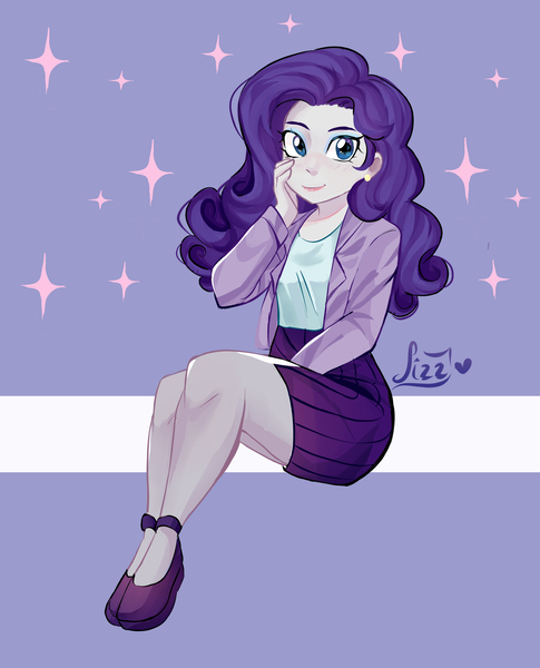 Size: 2280x2820 | Tagged: safe, artist:lizzchan, derpibooru import, human, equestria girls, doodle, female, hand on cheek, image, jpeg, solo