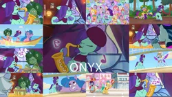 Size: 1974x1111 | Tagged: safe, derpibooru import, edit, edited screencap, editor:quoterific, screencap, hitch trailblazer, izzy moonbow, onyx, pipp petals, posey (g5), sunny starscout, earth pony, pegasus, pony, unicorn, my little pony: tell your tale, spoiler:g5, spoiler:my little pony: tell your tale, spoiler:tyts01e18, spoiler:tyts01e20, spoiler:tyts01e23, spoiler:tyts01e26, spoiler:tyts01e27, all that jazz, alphabittle blossomforth, another pony's trash, bracelet, dahlia, female, friendship bracelet, g5, image, jewelry, male, mare, minty skylark, music notes, musical instrument, on your cutie marks, one trick pony (episode), png, puphunt, rufus (g5), saxophone, stallion, zoom zephyrwing