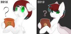 Size: 1280x625 | Tagged: safe, artist:arina-gremyako, derpibooru import, oc, unofficial characters only, pegasus, pony, caught, cookie, cookie jar, duo, ear fluff, floppy ears, food, image, jpeg, pegasus oc, redraw, wings