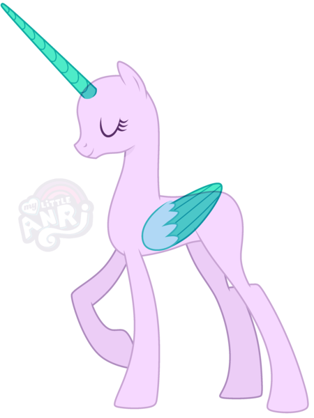 Size: 2596x3464 | Tagged: safe, artist:emperor-anri, derpibooru import, oc, unofficial characters only, alicorn, pony, alicorn oc, base, eyelashes, eyes closed, horn, image, png, raised hoof, simple background, solo, transparent background, wings