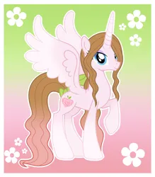 Size: 1280x1462 | Tagged: safe, artist:cindystarlight, derpibooru import, oc, oc:flower heart, alicorn, pony, base used, bow, female, hair, image, jpeg, mare, race swap, solo, tail, tail bow