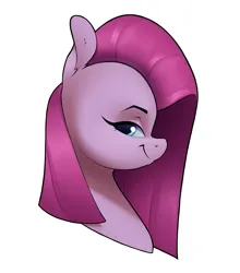 Size: 2031x2307 | Tagged: safe, artist:aquaticvibes, derpibooru import, pinkie pie, earth pony, pony, bust, ear fluff, eyebrows, female, image, looking at you, mare, pinkamena diane pie, png, simple background, smiling, solo, white background