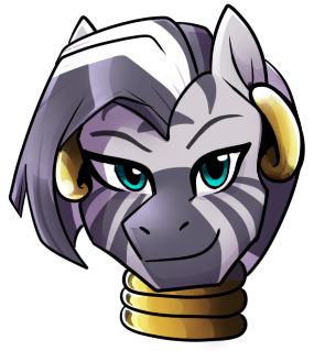 Size: 285x319 | Tagged: safe, artist:eternity9, derpibooru import, zecora, zebra, bust, cute, ear piercing, earring, female, image, jewelry, looking at you, neck rings, piercing, png, simple background, solo, transparent background, zecorable