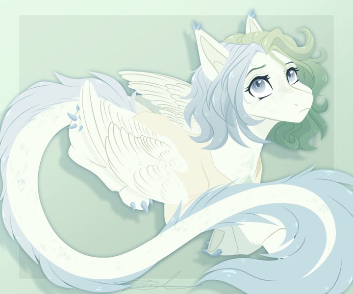 Size: 1200x1000 | Tagged: safe, artist:purplegrim40, derpibooru import, oc, unofficial characters only, pegasus, pony, abstract background, female, image, leonine tail, lying down, mare, pegasus oc, png, prone, solo, tail, wings