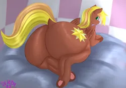 Size: 5000x3500 | Tagged: suggestive, artist:derpx1, author:bigonionbean, derpibooru import, compass star, evening star, oc, oc:gusty guide, unofficial characters only, earth pony, pegasus, pony, bed, butt, commission, commissioner:bigonionbean, cushion, cutie mark, dock, extra thicc, flank, frog (hoof), fusion, fusion:gusty guide, high res, huge butt, image, large butt, looking at you, looking back, looking back at you, male, plot, png, sitting, solo, solo male, stallion, tail, the ass was fat, underhoof