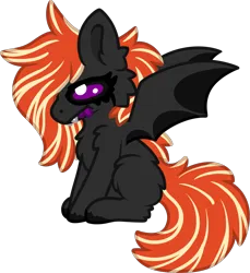 Size: 1420x1547 | Tagged: safe, artist:michini, derpibooru import, oc, oc:remnant, unofficial characters only, bat pony, pony, bat pony oc, bat wings, chibi, drool, image, png, simple background, solo, transparent background, wings