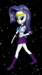 Size: 1080x1920 | Tagged: safe, artist:oatmeal!, derpibooru import, rarity, human, equestria girls, 3d, accessory swap, clothes, costume, gmod, image, miniskirt, png, sailor mars, sailor moon, sailor scout, simple background, skirt, solo, space