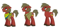 Size: 4500x2182 | Tagged: safe, artist:earth_pony_colds, derpibooru import, oc, oc:disco hooch, earth pony, alcohol, clothes, coat, earth pony oc, facial hair, image, png, reference sheet, show accurate, sideburns, smiling, tipsy, yellow eyes