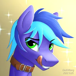 Size: 2600x2600 | Tagged: safe, artist:dash wang, derpibooru import, oc, oc:memory mark, pony, bust, collar, image, male, png