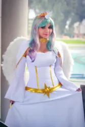 Size: 600x900 | Tagged: safe, artist:dashcosplay, derpibooru import, princess celestia, human, clothes, cosplay, costume, image, irl, irl human, jpeg, photo, solo