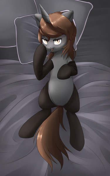 Size: 2000x3200 | Tagged: safe, artist:nihithebrony, derpibooru import, oc, oc:sonata, unofficial characters only, pony, unicorn, bed, bedroom, bedroom eyes, black socks, body pillow, body pillow design, clothes, dakimakura cover, elements of justice, featureless crotch, female, image, lawyer, laying on bed, looking at you, lying down, mare, on back, on bed, png, purple background, simple background, socks, turnabout storm