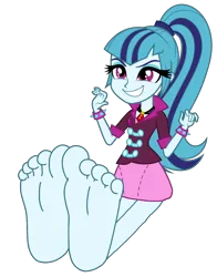 Size: 3000x3827 | Tagged: safe, artist:diegator007, derpibooru import, edit, sonata dusk, equestria girls, rainbow rocks, adorabolical, barefoot, base, base used, bracelet, clothes, cute, evil grin, feet, female, fetish, foot fetish, gem, grin, image, imminent tickles, jewelry, pendant, png, ponytail, simple background, siren gem, skirt, smiling, soles, solo, sonatabetes, spiked wristband, this will end in laughs, this will end in tickles, toes, transparent background, update, updated, vector, wristband
