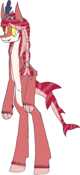 Size: 1656x3621 | Tagged: safe, artist:emc-blingds, derpibooru import, oc, unofficial characters only, hybrid, pony, bipedal, image, png, simple background, solo, transparent background