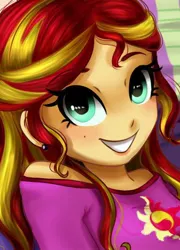 Size: 376x522 | Tagged: artist needed, safe, derpibooru import, sunset shimmer, equestria girls, cute, image, jpeg, smiling