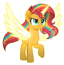 Size: 4944x5029 | Tagged: safe, artist:emeraldblast63, derpibooru import, sunset shimmer, alicorn, alicornified, image, png, race swap, shimmercorn, sunset shimmer day