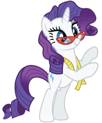Size: 813x982 | Tagged: safe, artist:birthofthepheonix, derpibooru import, rarity, pony, unicorn, a canterlot wedding, absurd resolution, bipedal, featureless crotch, female, glasses, image, measuring tape, png, rarity's glasses, simple background, solo, transparent background, vector