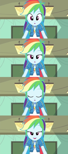 Size: 1920x4320 | Tagged: safe, derpibooru import, screencap, rainbow dash, human, equestria girls, equestria girls series, happily ever after party, canterlot high, happily ever after party: rainbow dash, happy, i love you, image, jpeg, kissing, school, vacation