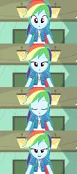 Size: 1920x4320 | Tagged: safe, derpibooru import, screencap, rainbow dash, human, equestria girls, equestria girls series, happily ever after party, canterlot high, happily ever after party: rainbow dash, happy, i love you, image, jpeg, kissing, school, vacation
