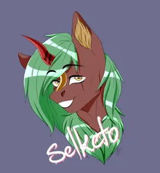 Size: 3240x3500 | Tagged: safe, artist:coffeez, derpibooru import, oc, oc:selketo, kirin, gift art, image, kirin oc, png, smiling, solo