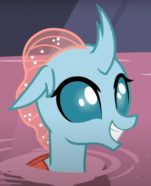 Size: 606x743 | Tagged: safe, derpibooru import, screencap, ocellus, changedling, changeling, the hearth's warming club, cropped, cute, diaocelles, female, fruit punch, grin, image, png, smiling, solo