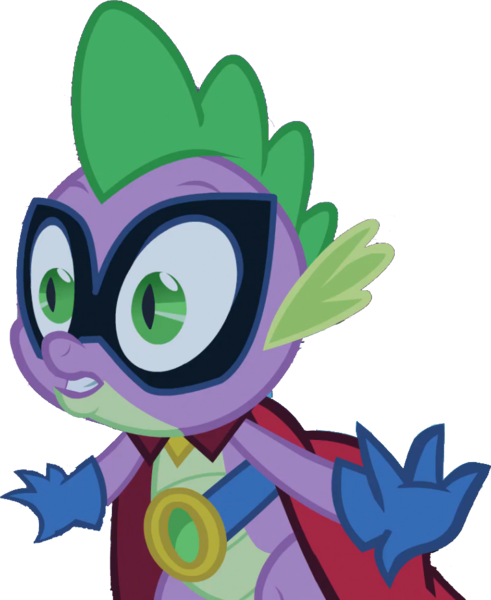 Size: 755x922 | Tagged: safe, artist:pascalmulokozi2, derpibooru import, humdrum, spike, dragon, power ponies (episode), background removed, cape, clothes, gloves, image, male, png, power ponies, simple background, solo, transparent background