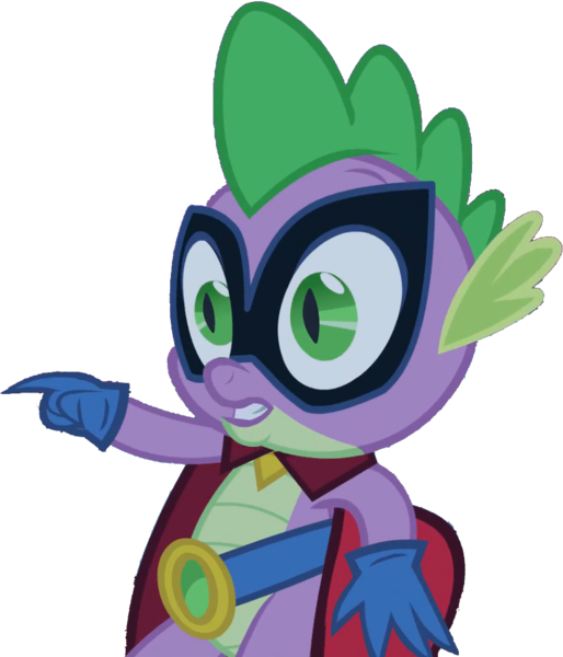 Size: 811x947 | Tagged: safe, artist:pascalmulokozi2, derpibooru import, humdrum, spike, dragon, power ponies (episode), background removed, cape, clothes, gloves, image, male, png, pointing, power ponies, simple background, solo, transparent background