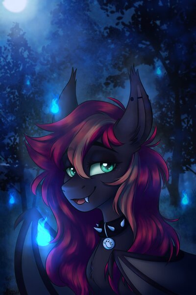 Size: 2731x4096 | Tagged: safe, artist:zahsart, derpibooru import, oc, unofficial characters only, bat pony, pony, image, jpeg, solo