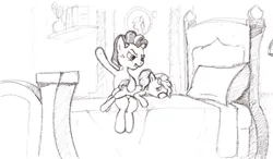 Size: 480x281 | Tagged: artist needed, source needed, safe, derpibooru import, earth pony, pony, bed, book, crying, duo, female, filly, foal, image, male, over the knee, picture, plant, png, punishment, room, shelf, simple background, stallion, tears of pain, traditional art, white background