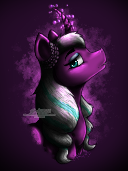 Size: 750x1000 | Tagged: safe, artist:deleetrix, derpibooru import, opaline, alicorn, pony, my little pony: make your mark, spoiler:g5, spoiler:my little pony: make your mark, bust, digital art, female, g5, image, mare, png, solo