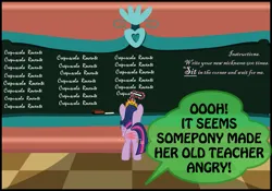 Size: 895x625 | Tagged: artist needed, safe, derpibooru import, edit, twilight sparkle, alicorn, pony, chalk, chalkboard, classroom, comic, image, implied princess celestia, levitation, lines, magic, nickname, png, punishment, solo, spank mark, spanked, telekinesis, text, writing